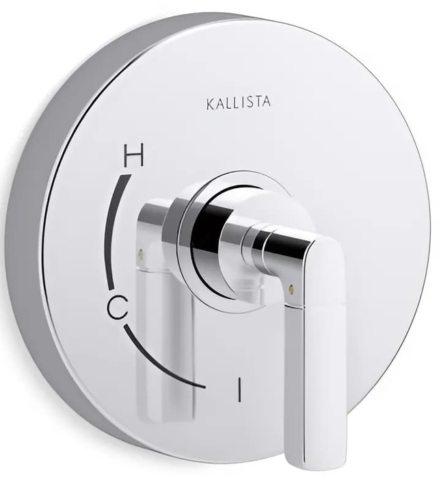 Mặt nạ điều khiển đơn sen tắm âm tường Nickel Kallista P23332-LV-SN