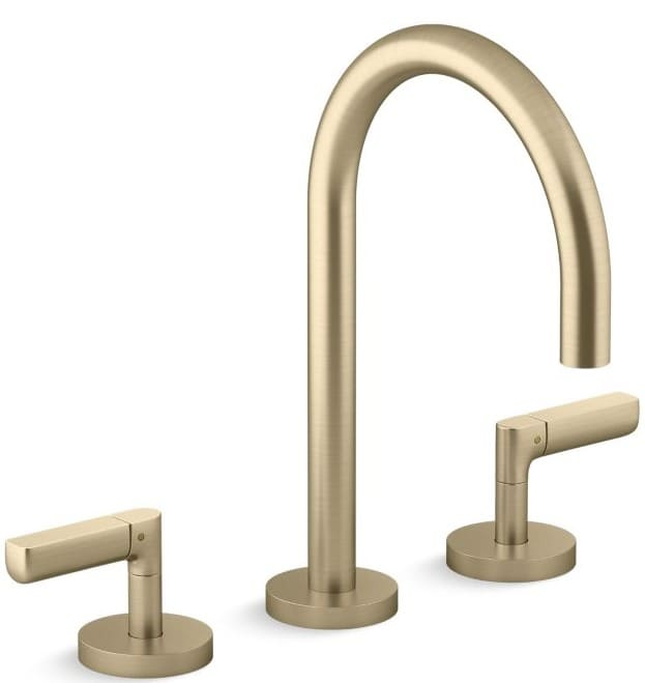 Vòi chậu rửa mặt 3 chân cổ ngỗng Chrome Kallista P23348-LV-CP