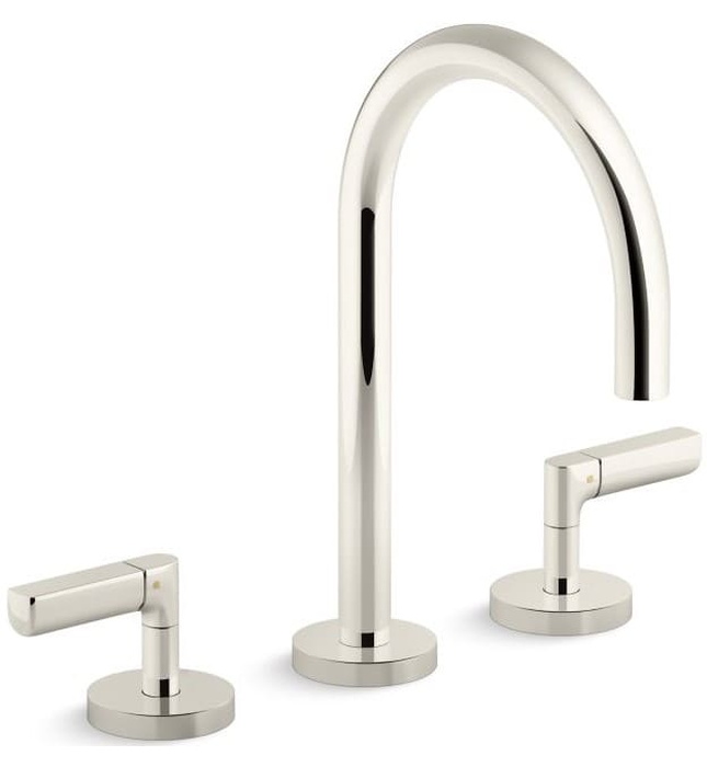 Vòi chậu rửa mặt 3 chân cổ ngỗng Chrome Kallista P23348-LV-CP