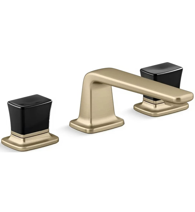 Vòi chậu rửa mặt 3 chân cổ thấp Nickel Kallista P24705-CB-SN