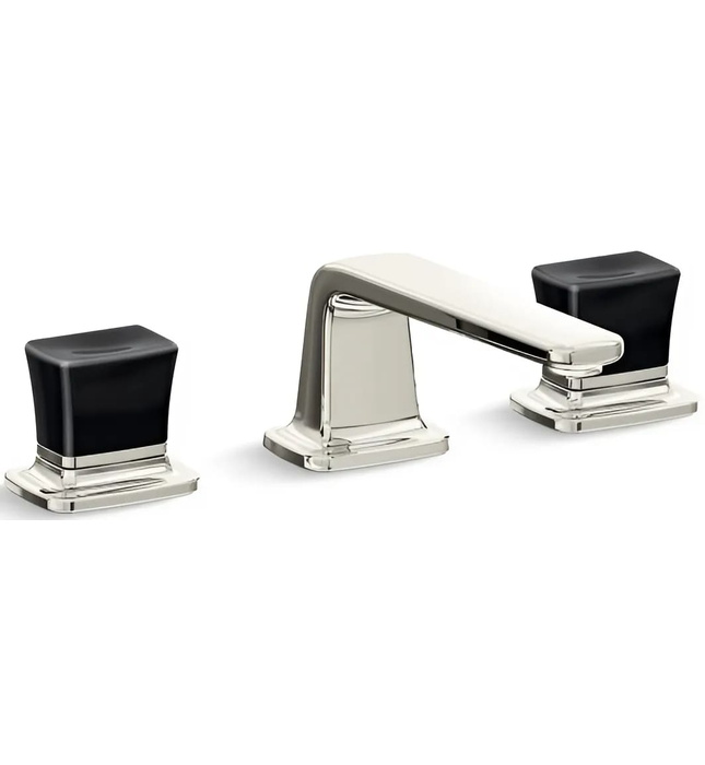 Vòi chậu rửa mặt 3 chân cổ thấp vàng Kallista P24705-CB-BAF