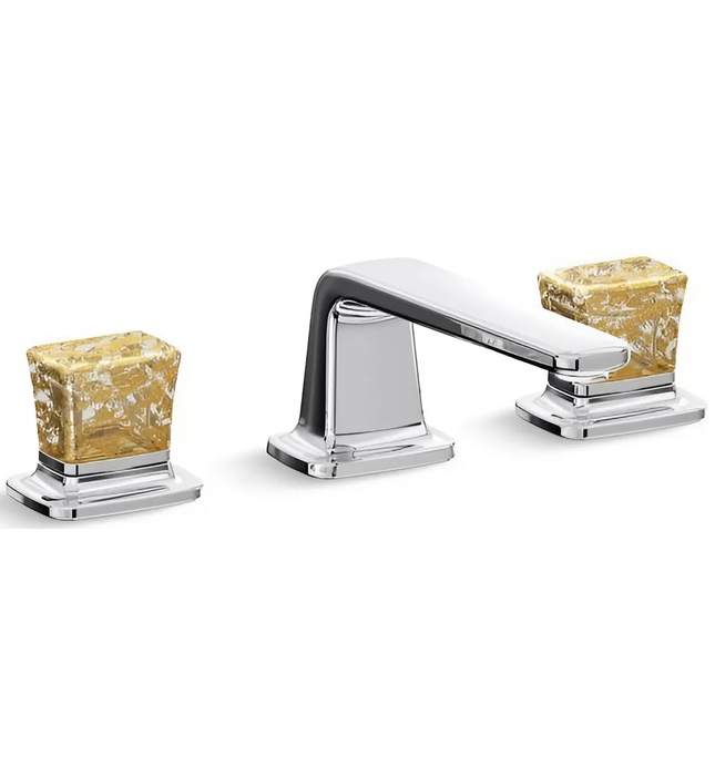 Vòi chậu rửa mặt 3 chân cổ thấp Nickel Kallista P24705-GF-SN