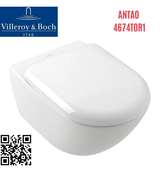 Bồn cầu treo tường Đức Villeroy-Boch Antao 4674T0RW
