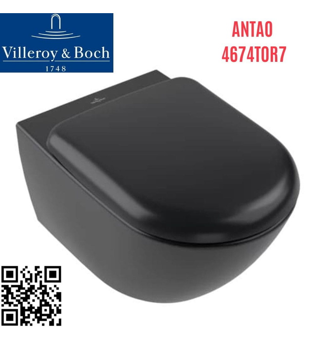 Bồn cầu treo tường Đức Villeroy-Boch Antao 4674T0R7