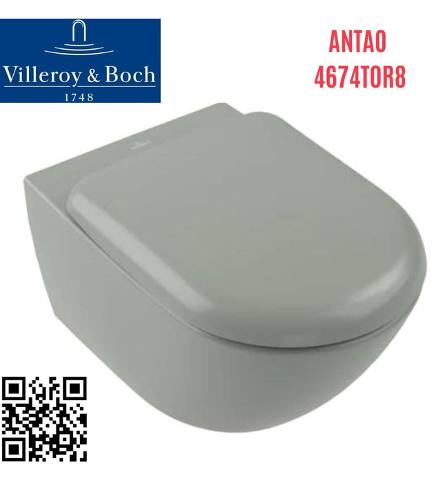 Bồn cầu treo tường Đức Villeroy-Boch Antao 4674T0R8