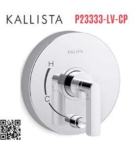 Mặt nạ điều khiển đơn và chuyển hướng Chrome Kallista P23333-LV-CP