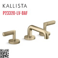 Vòi chậu rửa mặt 3 chân cổ thấp vàng Kallista P23320-LV-BAF