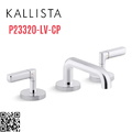 Vòi chậu rửa mặt 3 chân cổ thấp Chrome Kallista P23320-LV-CP
