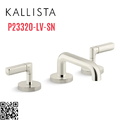 Vòi chậu rửa mặt 3 chân cổ thấp Nickel Kallista P23320-LV-SN