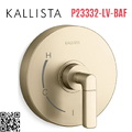 Mặt nạ điều khiển đơn sen tắm âm tường vàng Kallista P23332-LV-BAF