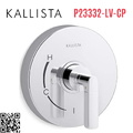 Mặt nạ điều khiển đơn sen tắm âm tường Chrome Kallista P23332-LV-CP
