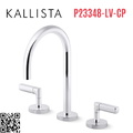 Vòi chậu rửa mặt 3 chân cổ ngỗng Chrome Kallista P23348-LV-CP