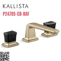 Vòi chậu rửa mặt 3 chân cổ thấp vàng Kallista P24705-CB-BAF