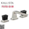Vòi chậu rửa mặt 3 chân cổ thấp Nickel Kallista P24705-CB-BN