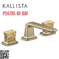 Vòi chậu rửa mặt 3 chân cổ thấp vàng Kallista P24705-GF-BAF