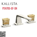 Vòi chậu rửa mặt 3 chân cổ thấp Nickel Kallista P24705-GF-SN