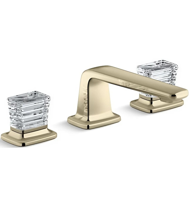 Vòi chậu rửa mặt 3 chân cổ thấp Nickel Kallista P24705-CC-SN