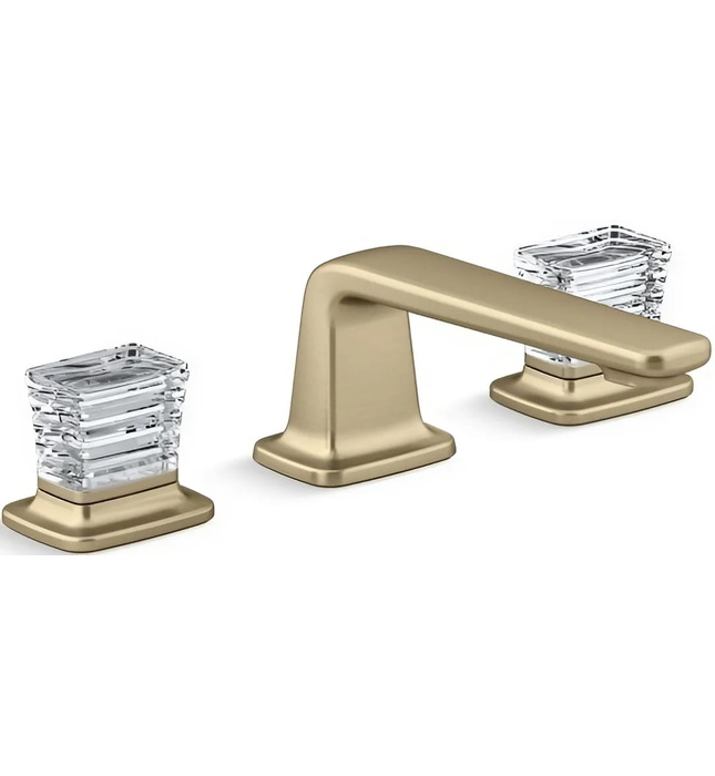 Vòi chậu rửa mặt 3 chân cổ thấp Nickel Kallista P24705-CC-SN