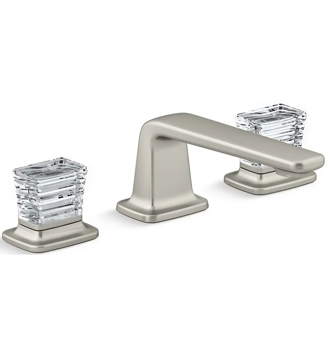 Vòi chậu rửa mặt 3 chân cổ thấp Nickel Kallista P24705-CC-SN