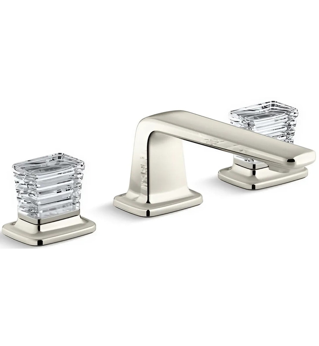 Vòi chậu rửa mặt 3 chân cổ thấp Nickel Kallista P24705-CC-SN