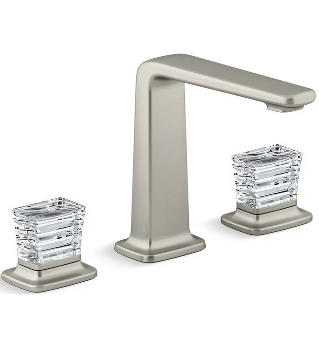 Vòi chậu rửa mặt 3 chân cổ cao vàng Kallista P29383-CC-BAF