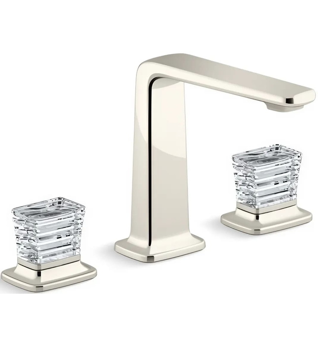 Vòi chậu rửa mặt 3 chân cổ cao vàng Kallista P29383-CC-BAF