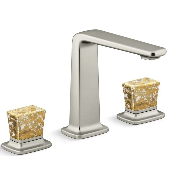 Vòi chậu rửa mặt 3 chân cổ cao Nickel Kallista P29383-GF-BN