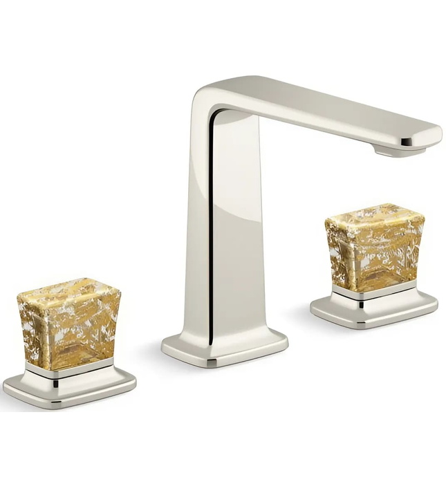 Vòi chậu rửa mặt 3 chân cổ cao Nickel Kallista P29383-GF-BN