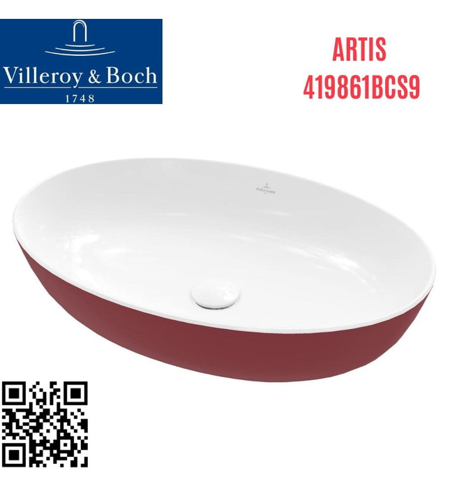 Chậu rửa lavabo dương bàn Đức Villeroy-boch Artis 419861BCS9