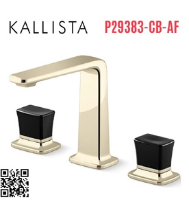 Vòi chậu rửa mặt 3 chân cổ cao vàng Kallista P29383-CB-AF