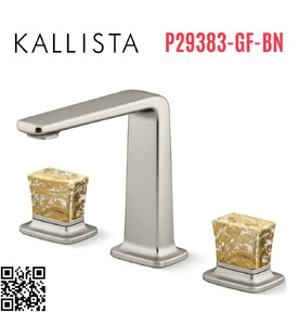 Vòi chậu rửa mặt 3 chân cổ cao Nickel Kallista P29383-GF-BN