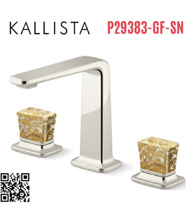 Vòi chậu rửa mặt 3 chân cổ cao Nickel Kallista P29383-GF-SN