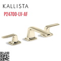 Vòi chậu rửa mặt 3 chân cổ thấp vàng Kallista P24700-LV-AF