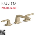 Vòi chậu rửa mặt 3 chân cổ thấp vàng Kallista P24700-LV-BAF