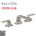 Vòi chậu rửa mặt 3 chân cổ thấp Nickel Kallista P24700-LV-BN