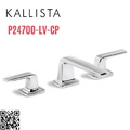Vòi chậu rửa mặt 3 chân cổ thấp Chrome Kallista P24700-LV-CP