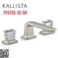 Vòi chậu rửa mặt 3 chân cổ thấp Nickel Kallista P24705-CC-BN