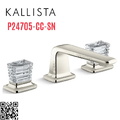 Vòi chậu rửa mặt 3 chân cổ thấp Nickel Kallista P24705-CC-SN