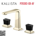 Vòi chậu rửa mặt 3 chân cổ cao vàng Kallista P29383-CB-AF