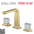 Vòi chậu rửa mặt 3 chân cổ cao vàng Kallista P29383-CC-BAF