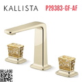 Vòi chậu rửa mặt 3 chân cổ cao vàng Kallista P29383-GF-AF