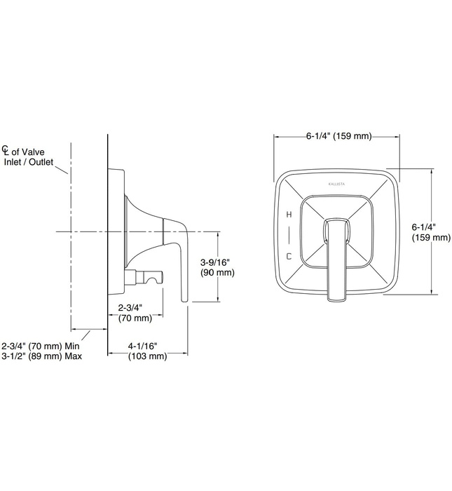 Mặt nạ điều khiển đơn và chuyển hướng Nickel Kallista P24714-LV-SN