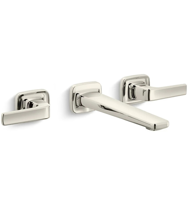 Vòi chậu rửa mặt 3 chân âm tường Nickel Kallista P24702-LV-BN