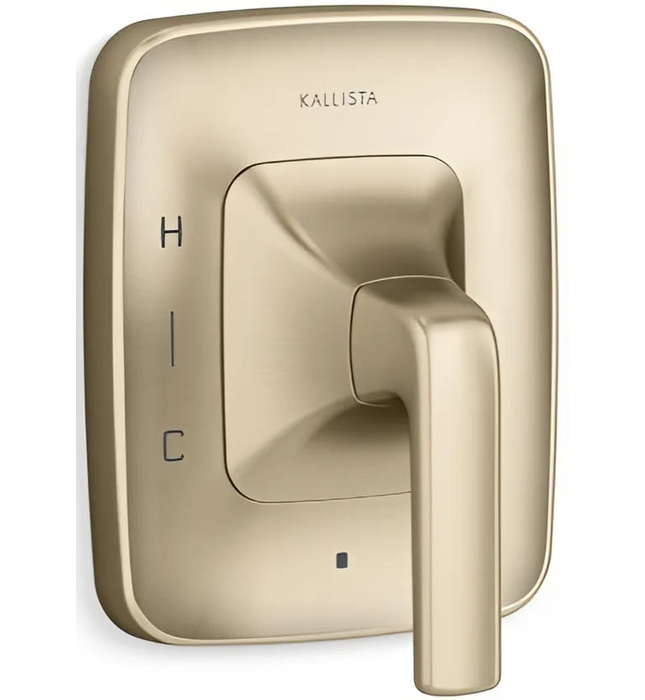 Mặt nạ điều khiển đơn sen tắm âm tường Nickel Kallista P24715-LV-BN