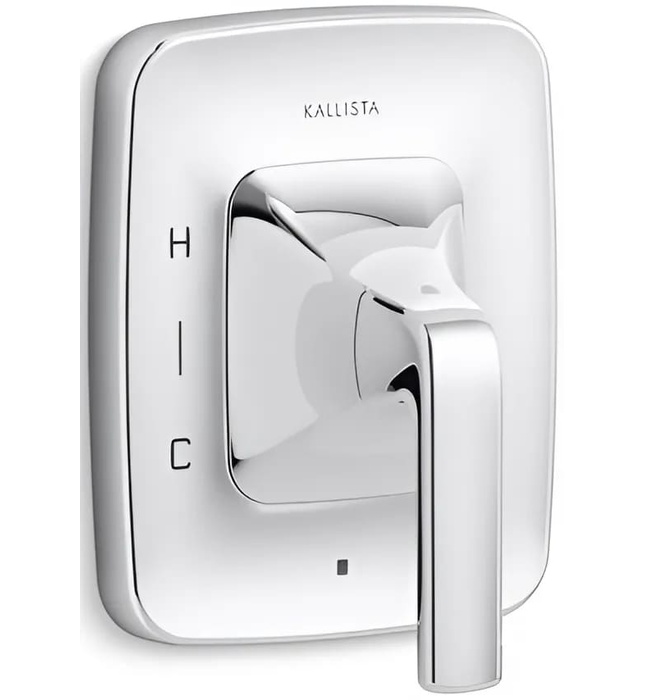 Mặt nạ điều khiển đơn sen tắm âm tường Chrome Kallista P24715-LV-CP