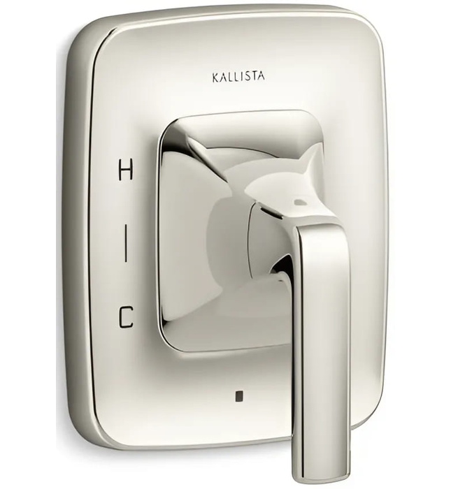 Mặt nạ điều khiển đơn sen tắm âm tường vàng Kallista P24715-LV-BAF