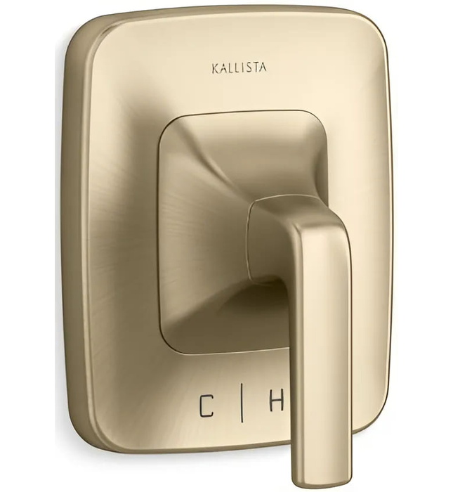 Mặt nạ điều chỉnh nhiệt độ sen tắm Nickel Kallista P24722-LV-SN