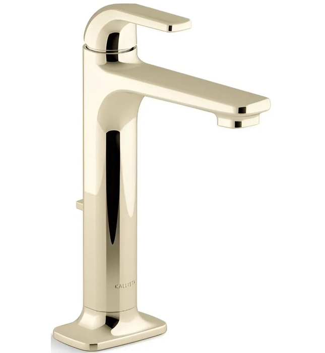 Vòi chậu rửa mặt 1 lỗ thân cao vàng Kallista P26624-00-BAF