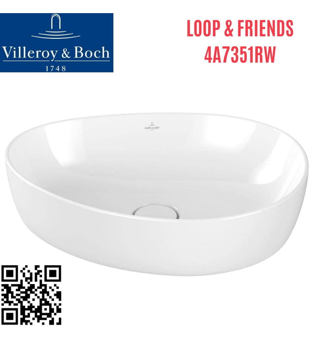 Chậu rửa lavabo dương bàn Đức Villeroy-boch Antao 4A7351RW