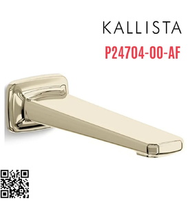 Vòi xả bồn tắm gắn tường vàng Kallista P24704-00-AF